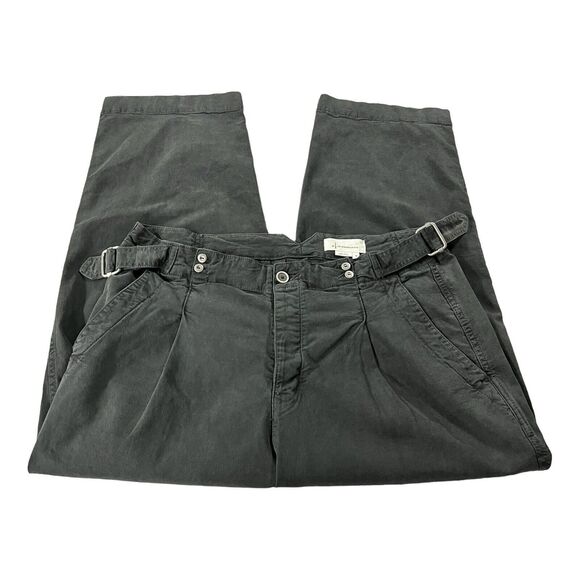 Anthropologie Gray Slouched High Rise Trousers Pants Size 32 - Picture 3 of 12